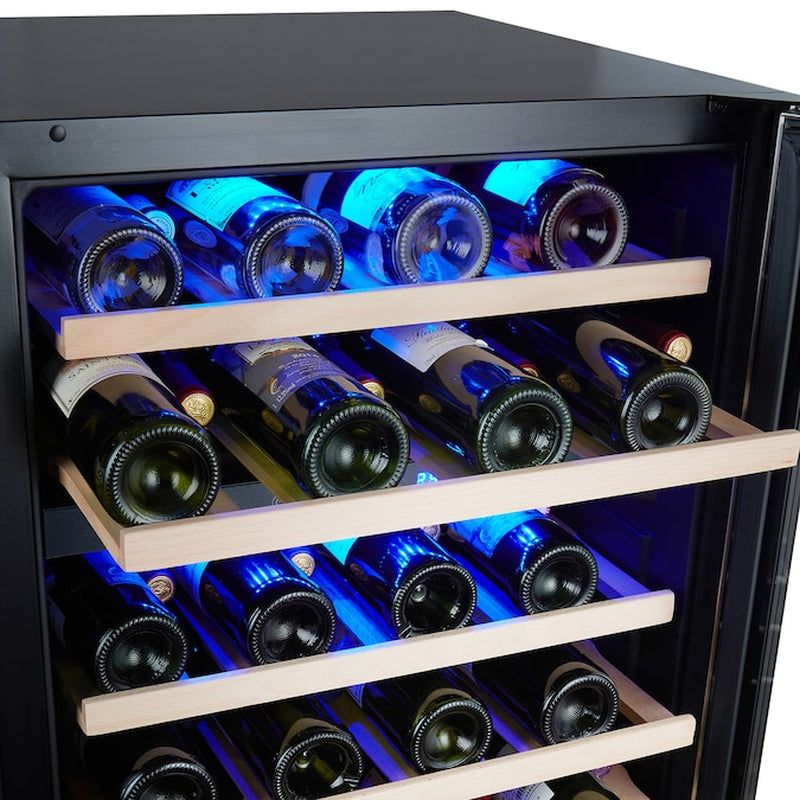 23.4-In W Black Dual Zone Cooling Built-In /Freestanding Indoor Wine Cooler