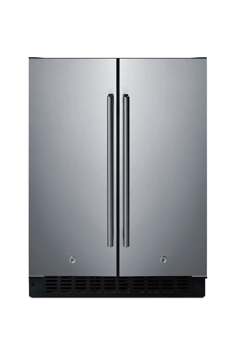 24" French Door Refrigerator 3.78 Cu. Ft. Refrigerator-Freezer