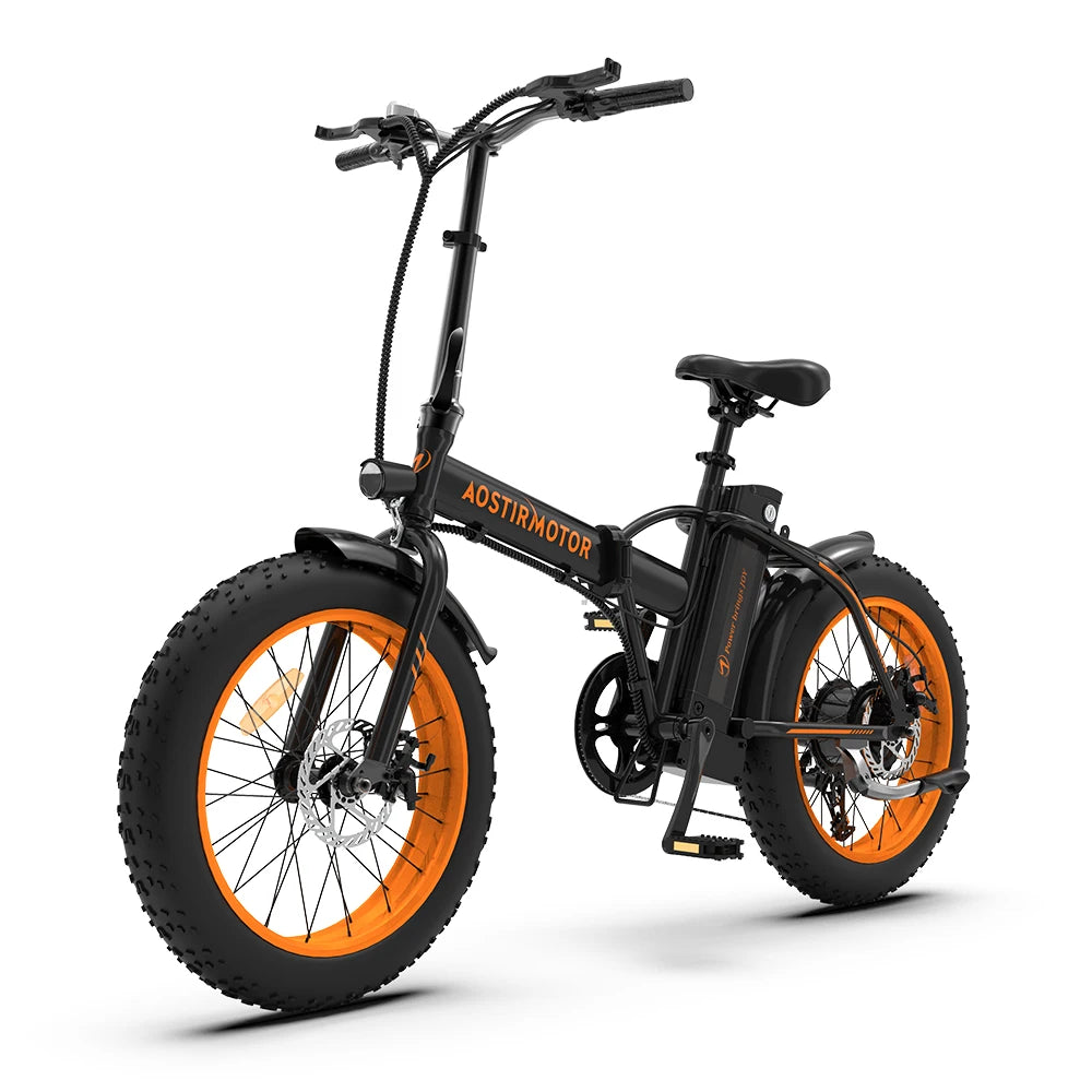 A20 Folding Ebike 500W Electric Mountain Bike 20Inch 4.0 Fat 36V 13Ah Removable Battery Beach Bicycle for Adult