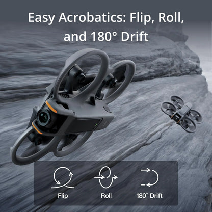 Avata 2 FPV Drone Fly More Combo (1 Battery) with Camera 4K Includes Goggles 3 and RC Motion 3, Immersive Experience, POV Content, Built-In Propeller Guard Bundle with Deco Gear Accessories