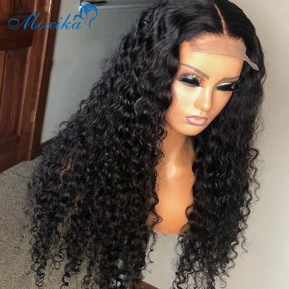 Human Hair Wigs 13X4 Deep Wave Frontal Wig Lace Wig 13X6 Human Hair 200 Density Human Hair Wig Curly Lace Front Human Hair Wig