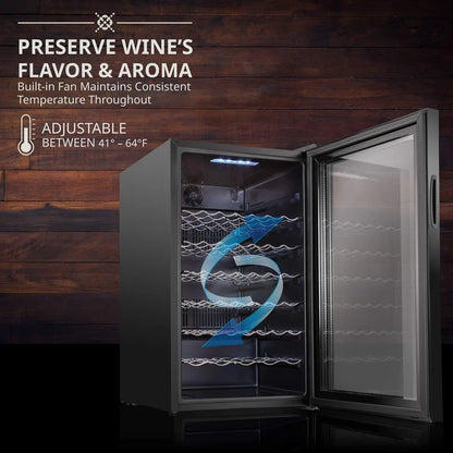 Single Zone 19.5'' Freestanding 51 Bottle Wine Refrigerator