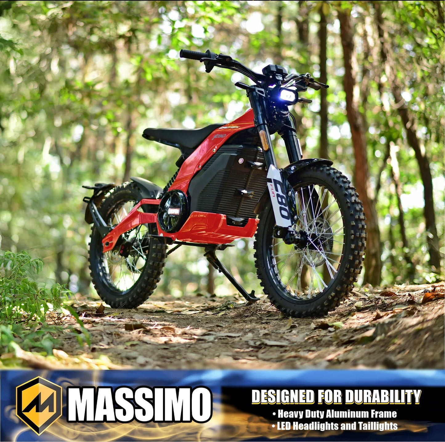 Motor F80 Trail Runner Electric (Dirt Bike) for Adults 8000W Motor 2160Wh Battery (Red)