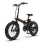 A20 Folding Ebike 500W Electric Mountain Bike 20Inch 4.0 Fat 36V 13Ah Removable Battery Beach Bicycle for Adult