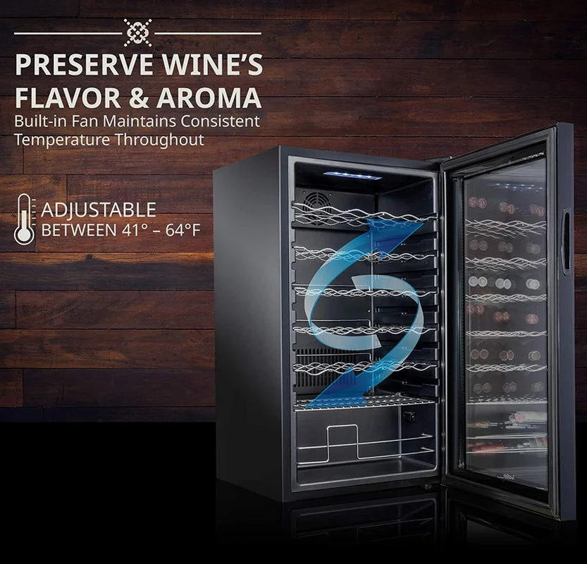 Single Zone 18.7'' Freestanding 34 Bottle Wine Refrigerator