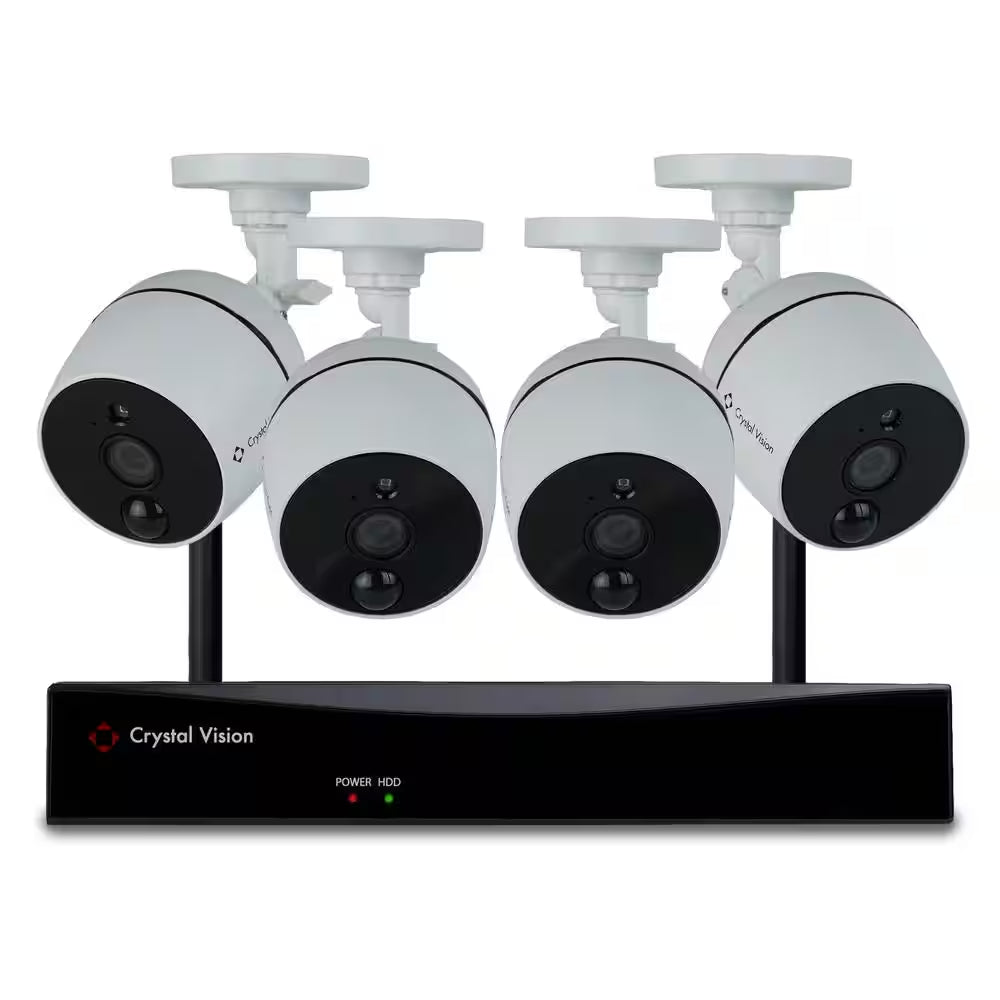 8-Channel Wireless 1080P Full HD 2MP 2TB Hard Drive Surveillance System with 4 Audio Cameras