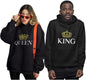 King and Queen Matching Hoodies for Couples His & Hers Boyfriend Girlfriend Wife Husband Couple Hoodie Set