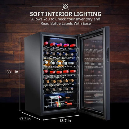 Single Zone 18.7'' Freestanding 34 Bottle Wine Refrigerator