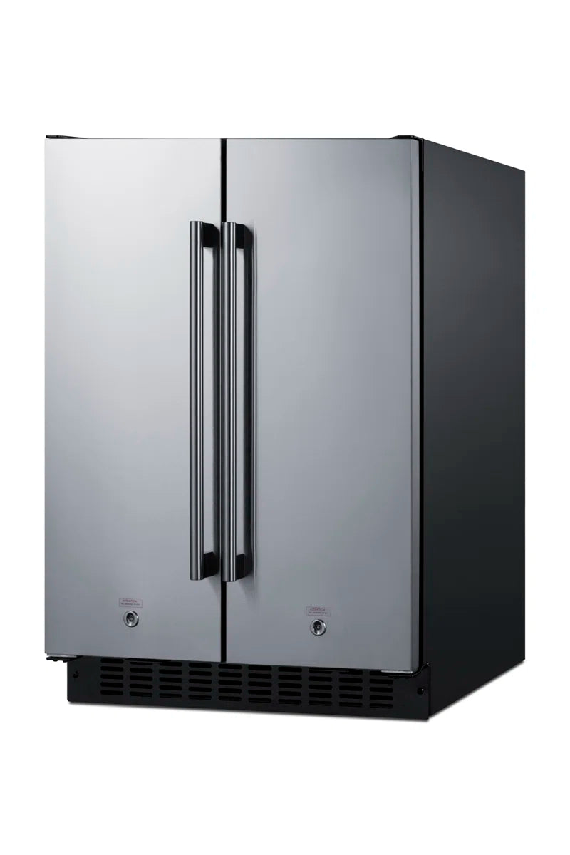 24" French Door Refrigerator 3.78 Cu. Ft. Refrigerator-Freezer