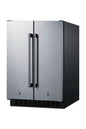 24" French Door Refrigerator 3.78 Cu. Ft. Refrigerator-Freezer