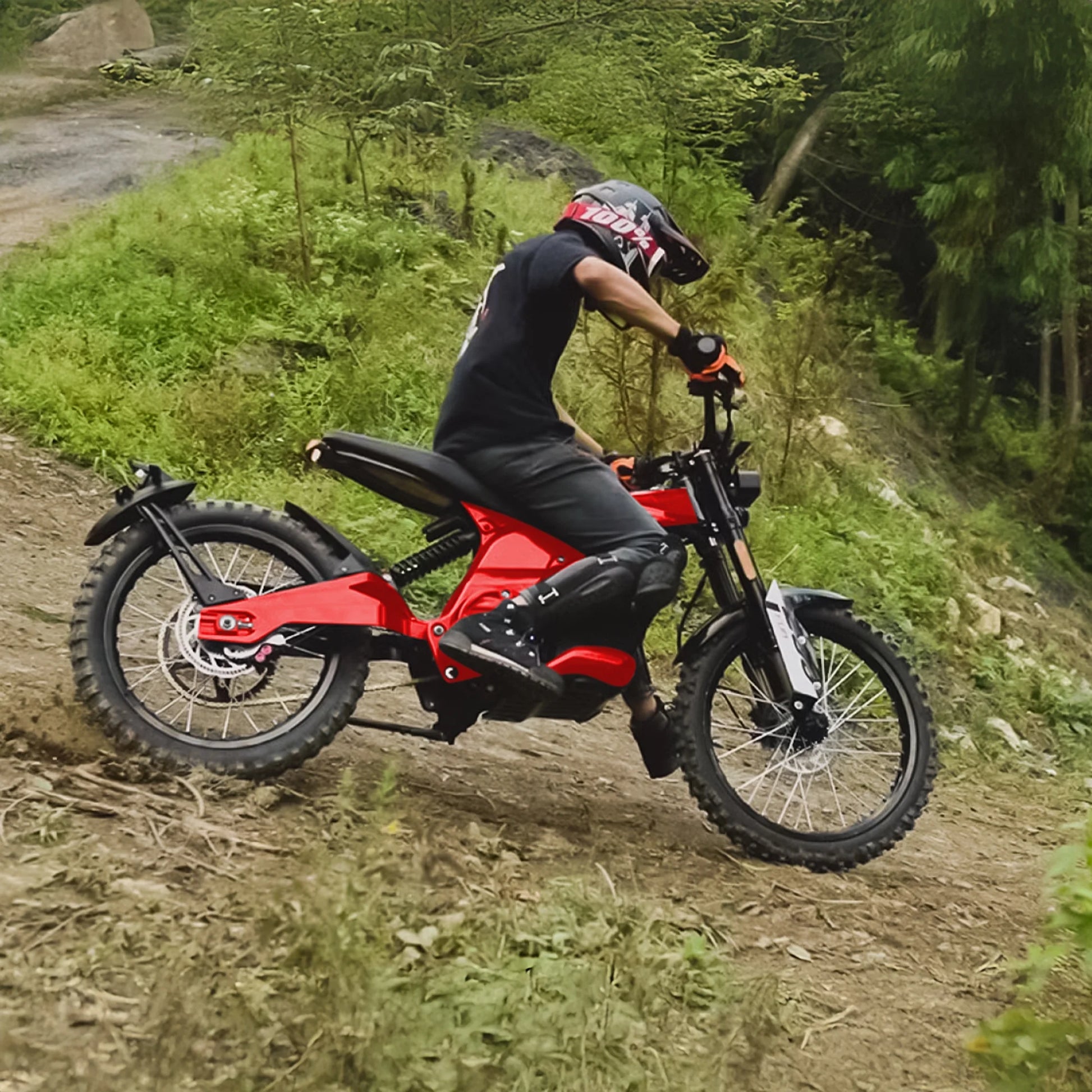 Motor F80 Trail Runner Electric (Dirt Bike) for Adults 8000W Motor 2160Wh Battery (Red)