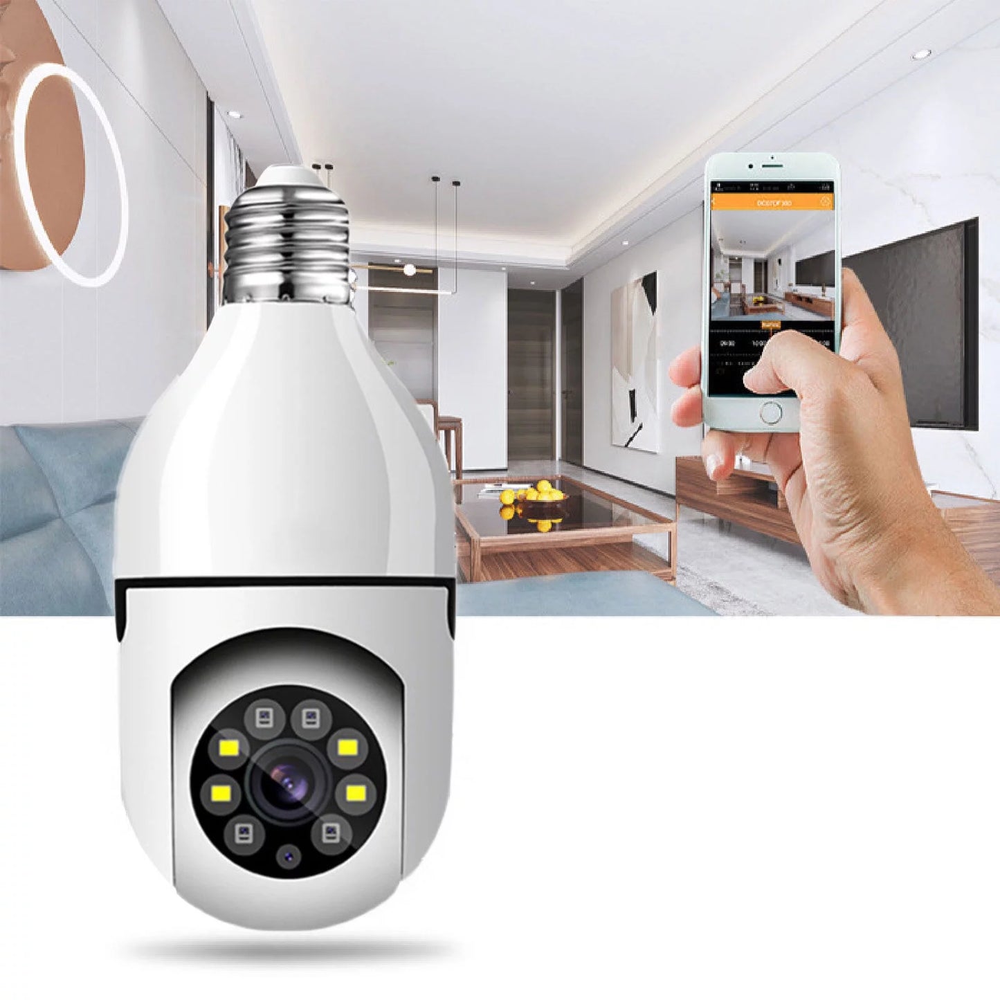 E27 Light Bulb Camera , 2.4Ghz Wifi Security Cameras Wireless Outdoor, 1080P Wireless Cameras for Home Security, Indoor Security Camera System 2Pcs