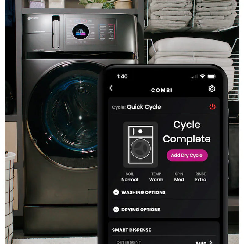 Profile 4.8-Cu Ft Capacity Carbon Graphite Ventless All-In-One Washer/Dryer Combo ENERGY STAR