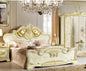 Luxury Gold Ivory Queen Bed Classic Royalty Made in Italy  Leonardo