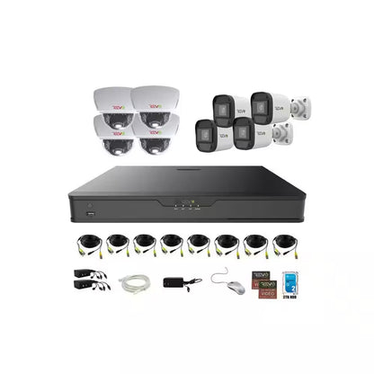 Hybrid 16CH 1080P 2TB Smart DVR Security Camera System with 8 Wired Indoor/Outdoor IR Cameras