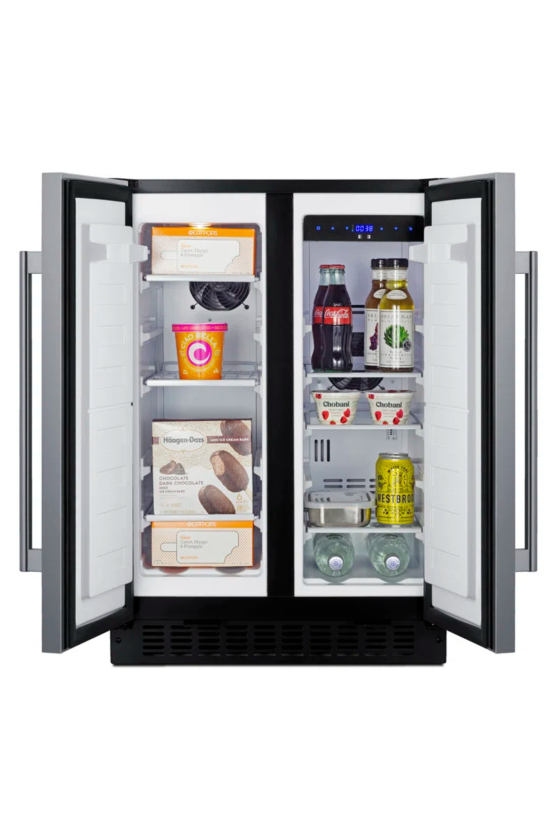 24" French Door Refrigerator 3.78 Cu. Ft. Refrigerator-Freezer